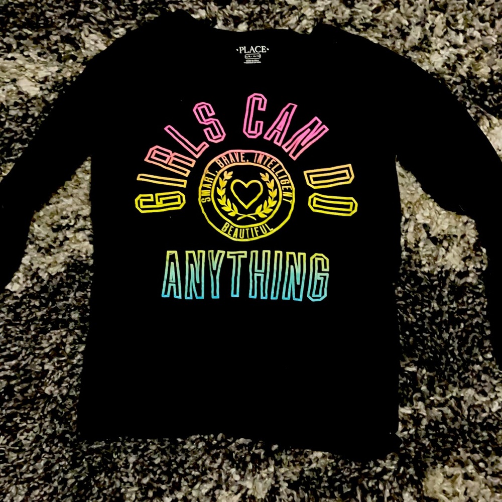 Kids Black Rainbow Tee